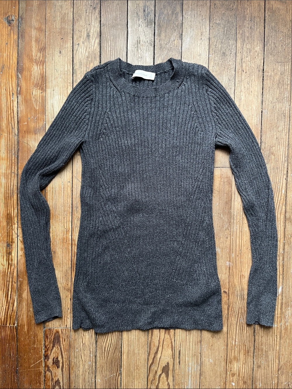 A&F Charcoal Ribbed Women's Sweater